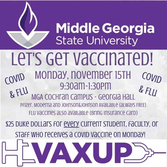 Vaccination event flyer. 